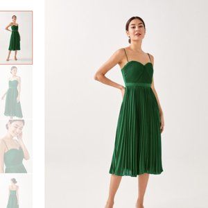 NWT Love Bonito Everetti Padded Pleated Midaxi Dress